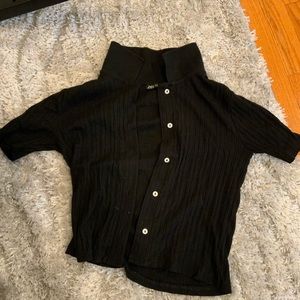 ZARA button up crop top